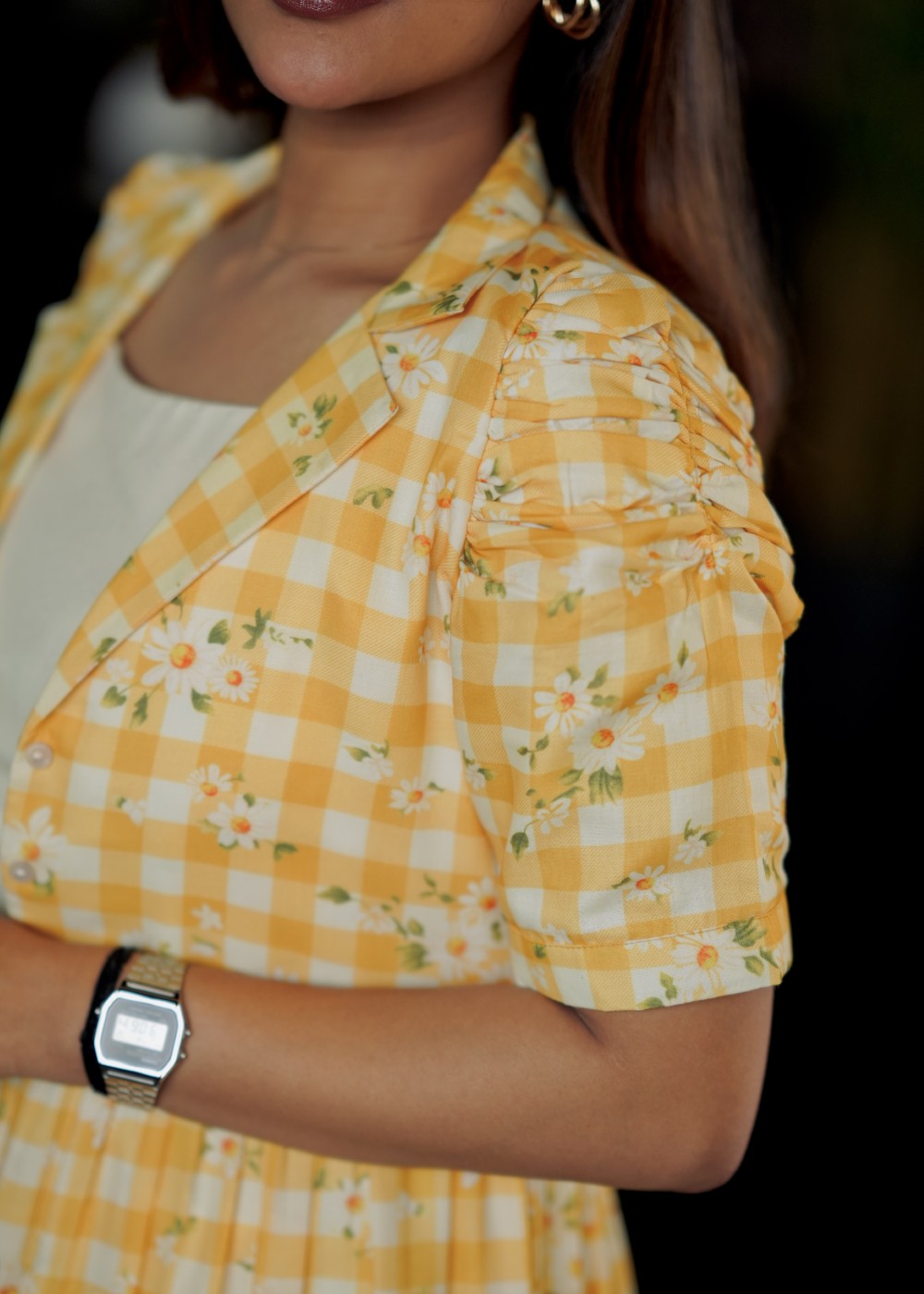 Linen Daisy Checks